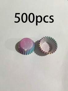 50个/100个/200个/500个/800个星空/渐变迷你纸杯蛋糕衬垫，2.5厘米不粘烘焙杯，小型纸杯，烘焙模具内衬，理想的厨房配件，烘焙必备品 - 彩色 - 查看 18