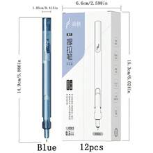 12 pièces/boîte Stylos à bille rétractables créatifs, 6 couleurs, pointe double 0,5 mm ST, séchage rapide, imperméable, écriture fluide, silencieux, convient pour les cadeaux, les études, le bureau, les examens, la rentrée scolaire et plus encore - boîte de 12 pièces - Voir 3