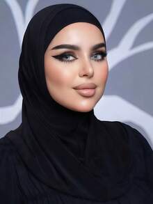 1顶女士中东/阿拉伯/迪拜/土耳其穆斯林经典纯色端庄优雅休闲头巾帽，柔软透气的莫代尔/棉混纺面料，适合日常生活、节日、祈祷等场合。 - 多色 - 查看 5