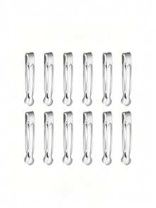 1/6/12/24入組不鏽鋼小方糖夾，多功能水果和食品夾，糖果夾，非常適合廚房、餐廳、咖啡館、甜點店、糖果店等 - 銀色 - 查看 11