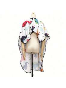 Adjustable Kids Haircut Cape, Cartoon Shawl, Suitable For Children Haircut, Colorful Haircutting Cloak - Multicolor - View 10
