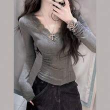 Women Tops - Grey - View 2