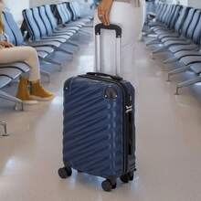 Maleta de Mano Rgida Resistente, 10 kg, Ruedas Giratorias 360, Expandible con ABS, Candado de  AZUL METALICO - Azul - Ver 7