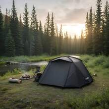 toldos y carpasIA MP2 Carpa para 2 A 3 Personmpermeable Negrocasa de campaña - como en la foto - Ver 1