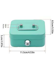 Caja de almacenamiento con cerradura de metal, hucha, caja de ahorro creativa portátil para adultos, caja de almacenamiento de llaves pequeña, caja de monedas con cerradura de metal, caja de almacenamiento de efectivo con cerradura de metal con asa superior, regalo para el Día de San Valentín - Multicolor - Ver 8