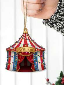 Personalized Circus Tent Holiday Decorations - Customized Name Carnival Holiday Decorations, Valentine's Day Gift, Holiday Gift, Birthday Gift - Style 5 - View 3