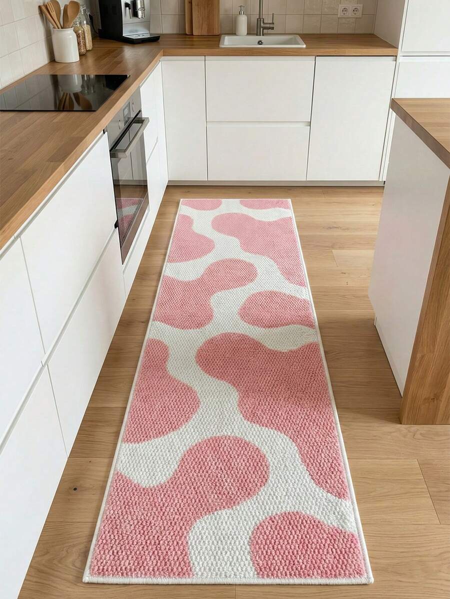 1 Peça Tapete de Cozinha Falso de Juta Impresso Originalmente Lavável para Todas as Plataformas, Tapete de Corredor, Tapete de Quarto ao Lado da Cama, Tapete Externo, Design de Cores Contrastantes, Pata de Gato Falsa, Bottom Antiderrapante de TPR, Decoração Doméstica Personalizada, Novo Estilo para o Ano Novo, Adequado para Fotografia, Presente de Inauguração, Proprietários de Animais de Estimação, Múltiplos Tamanhos, Uso em Várias Cenas