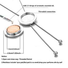 New Zirconia Flower Tree Of Life Aromatherapy Necklace Diffuser Pendant Long Tassel Necklaces Rhinestone Perfume Open Locket Pendants Necklaces Adjustable Size Women Sweater Chain Tassel Necklace DIY Accessories Gift - Round - View 6