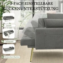 Sofa Bed Mattress - Gray + Teddy - View 6