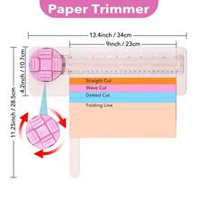 4-In-1 Paper Cutter With Rotary Blades, Multifunctional Handmade DIY Paper Cutting Tool - A - View 6