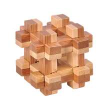 Juguetes educativos de madera de bambú para niños, rompecabezas 3D, juego para adultos, desbloqueo, juguetes Montessori para niños, niñas, niños, regalo, 1 unidad, 4,5x4,5x4,5 YCJX - Octágono - Ver 11