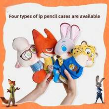 Disney "Zootopia" Cute Cartoon Design Backpack - Judy Pencil Case, Exquisite Appearance, High Quality, Multi-Function Storage Box