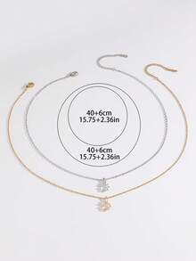 1pc Sparkling Zirconia Flower Pendant Necklace, Cute Blingbling Flower Pendant Necklace, Suitable For Couples Date/Casual Wear, Delicate Clover Element Brightens Complexion, Unique Design - Little Flower - View 6