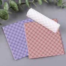 1 cây cán bột tạo vân caro cho đất sét polymer, cây cán bột làm khuyên tai bằng đất sét polymer - Lý tưởng để tạo bảng vân đất sét polymer. - GL265 - Xem 5