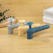 3 paquetes de protectores de manija de puerta de silicona suave - ajuste universal, antideslizante y multicolor (azul/gris/amarillo) para bebés, diseño elástico que se desliza fácilmente sin rayar las paredes - Multicolor - Ver 15