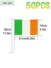 50/30/20/10/5 Pcs St. Patrick's Day Flags, Irish National Flags, Irish Hand Held Round Top Flags, Party Decorations, Suitable For Parades, World Cup, Festivals, International Holidays - Multicolor - View 18