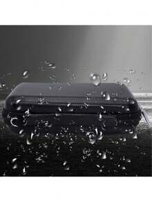 Estuche para disco duro, estuche portátil para disco duro externo con 2 bridas, organizador electrónico, estuche de viaje, estuche rígido pequeño para cable de carga, SSD, HDD, batería externa, disco duro externo - Negro - Ver 6