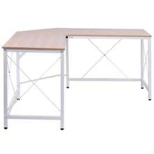 L-Shaped Corner Office Desk, 150x150x76cm, Made Of MDF (MDF), Ideal For Home Office And Study - Khaki - View 10