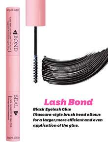 200片自然卷翘、浓密柔软轻盈的C型假睫毛，长度10-16毫米混合，包含睫毛嫁接胶水、睫毛镊子、睫毛刷，方便佩戴，易于粘贴，DIY睫毛嫁接，睫毛延长，假睫毛延长 - 黑色 - 查看 6