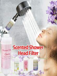 2pcs Upgraded Fragrance Shower Filter, Includes Latest VC Gel And Dechlorination Balls, Enhanced Fragrance And Filtration Capability, Long-Lasting Scent, Deep Water Purification, Care For Skin And Hair Health, Loved By Men And Women, Great Gift Item - Multicolor - View 2