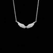 1件天使翅膀项链，时尚吊坠，简约设计，钛钢锁骨链，精致 - 天使之翼項鍊 - 查看 7