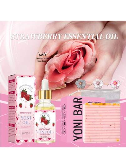 30ml Moisturizing & Firming Essential Oil, Intimate Soap, Nourishing & Hydrating, Continuously Moisturizing & Brightening, Improving Dullness & Sagging, More Tightening & Hydrating, Caring & Maintaining Oil, Fresh & Floral Scent, Recapturing Youthful Radiance, Gentle Cleansing Soap, Long-Lasting Fragrance