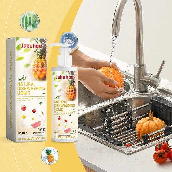 1pc Multi-Purpose Fruit & Veggie Wash Liquid, Removes Pesticide Residues/Wax/Dust, Portable Kitchen Gadget For Healthy Salad & Baby Food,Multi-Purpose Fruit & Vegetable Cleaning Liquid, Gently Removes Grease And Dirt, Cleans Dishes And Produce
