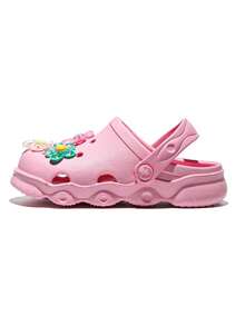 HOEASE Girls' Bright Color Breathable Lightweight Casual Perforated Sandals, Suitable For Summer, Beach, Pool, Gardening, Convenient Slip-On Sandals For All Seasons - Pink - View 6