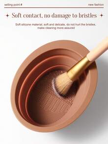 49PCS Makeup Tools Set Including:25PCS Makeup Brush Set+4PCS Makeup Sponges+4PCS Mini Makeup Sponges+4PCS Triangle Powder Puffs+4PCS Mini Air Cushion Powder Puffs+4PCS Circular Powder Puffs+2PCS Makeup Brush Cleaning Tools+2PCS Facial Cleansing Sponges - Brown - View 6