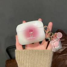 玫瑰花保护套，兼容苹果蓝牙耳机，防刮防震，兼容苹果蓝牙耳机盒 - 磨砂白 - 查看 12