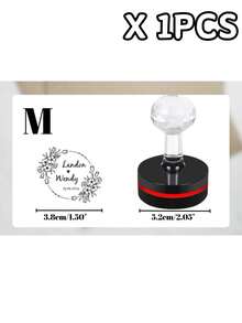 1 Piece Personalized Round Wedding Stamp, Red/Black Ink. Suitable For Personalized Weddings, Pet Stamps, Other Stamps, Text, Date Stamps, And Contract Stamps. Also Available: Wedding Stamps, Personalized Name Stamps, Custom Address Stamps, Customizable Signature Stamps, Business Personalized Stamps, Birthday Gifts, Bride And Groom Stamps, Envelope Stamps, Party Stamps, Engagement Stamps, And Special Stamps. - Multicolor - View 12