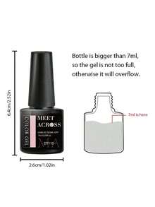 MEET ACROSS 6件套裸色、粉色、红色、闪光凝胶指甲油套装,可卸式UV/LED凝胶指甲油套装,适合美甲、DIY美甲沙龙、居家使用,女士礼物 - 彩色 - 查看 12