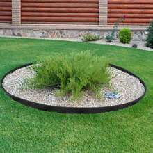 Lawn Edging, Plastic Bed Edging, Mowing Edge, Garden Edging With 50 Ground Anchors, Garden Fence Paving Edging - 7.8cm-Haut - 查看 5