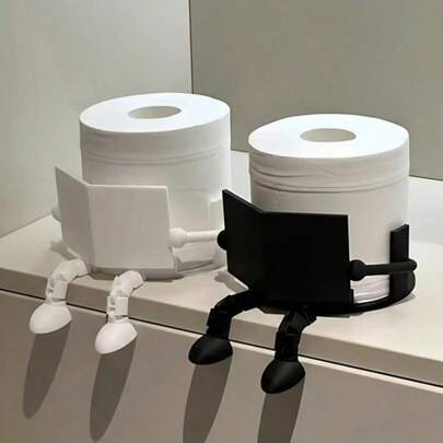 Madebyblanc クリエイティブ パーソナライズ トイレットペーパーホルダー - 面白い椅子デザイン、ABSレジン製、バスルームアクセサリー、キッチンアクセサリー、トイレットペーパー収納/ユニークなホームデコレーション/デスクトップ収納、バスルーム/寝室/リビングルームに適しています