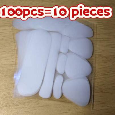 100pcs Transparent V-Shaped Face Lifting Patches, Suitable For Chin, Cheeks, Lip Corners - Transparent Facial Patches Instantly Create V-Line Contour, No Need For Jaw Muscle Definition, Easy To Apply, Suitable For Daily Or Special Occasions