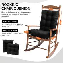 Outdoor Indoor Waterproof Seat Chair Outdoor & Indoor Waterproof Seat Chair Cushions With Ties Chair Back Cushion Recliner Seat Mat Outdoor Dining Chair Cushion For Patio Cushion Furniture - 黑色 - 查看 5