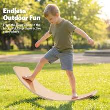 Balance Board [Natural Wood] Wobble Board For Toddlers Open Ended Montessori Waldorf Learning Toy Gifts For 3 4 5 6 7 8 Year Old Boys Girls Birthday And Christmas Stocking StuffersFull Of Fun - NaturalWood - View 7