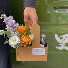 5pcs/Set Elegant Paper Flower/Coffee Gift Boxes, Transparent Fresh Flower Gift Containers, Cake Packaging Baskets, Romantic Gift Boxes, Suitable For Flower Bouquets, Weddings, Home Decor, Mother's Day, Valentine's Day, Birthday, Party Flower Baskets - Multicolor - View 11