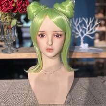 JINGFA 4PCS Realistic Mannequin Head Stand For Wigs,Lifelike PVC Manikin Head Display Heads For Sunglasses Earrings Jewelry Display, Wig Stand - 駝色 - 查看 5