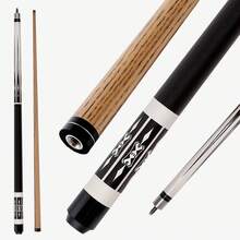 10mm Tip, 148cm Length, 1/2 Portable Billiard Cue Stick, High-End Maple Wood, Leather Grip, Modern Billiards, Handmade Cue Stick, High-Quality Material, Billiard Cue, Leisure Players, Billiard Enthusiasts - Black and White - View 3