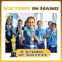 Gold Trophy Award Mini Trophies Bulk - (Pack Of 12) 6 Inch Tall Plastic Golden Statue Award, Party Themed Decorations, Winners Or Appreciation Gifts Game Prizes For Adults & - 獎盃 - 查看 5