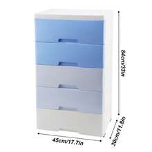 Gabinete de almacenamiento de plástico con múltiples cajones - Organizador multiusos duradero para sala de estar y dormitorio, ideal para suministros de costura y más, no impermeable, varios tipos de cierre, forma rectangular, cajas de almacenamiento para organizar - Celeste - Ver 6