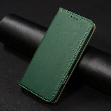 1pc Flip Cover Protective Case Compatible With Apple 17 Pro Max/16/15/14/13/12/11 Pro, Wallet Style Phone Protective Case - Green - View 3