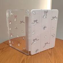 适用于华为MatePad SE 11英寸平板电脑的保护套，MatePad保护套，兼容MatePad 11.5英寸平板电脑，磁吸式闭合，三折式平板电脑保护套，智能休眠唤醒功能，高透明亚克力背板带笔槽，兼容红米Pad 2 11英寸平板电脑，红米Pad SE 11英寸平板电脑保护套 - 無色 - 查看 4