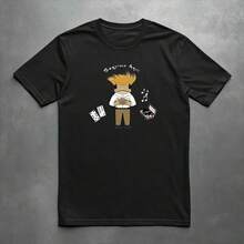 Concho T-Shirt,Puerto Rican Cartoon Graphic Tee - 黑色 - 查看 1