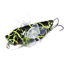 HENGJIA 1pc Bionic Cicada Hard Fish Lure Spinning Spinning Fishing Bait 7.5cm/15.5g Propeller Treble Hook For Freshwater Saltwater Lures - Multicolor - View 13