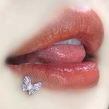 Titanium Steel Internally Threaded Lip Piercing, Elegant Niche Lip Stud - Heiress Minibus Lip Piercing - View 7