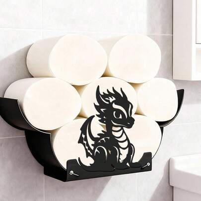 龙形纸巾架，DIY装饰挂件，适用于浴室、厨房和卧室。它可伸缩、可折叠且经久耐用，是一款实用的家居装饰品。创意十足的卫生纸收纳架。