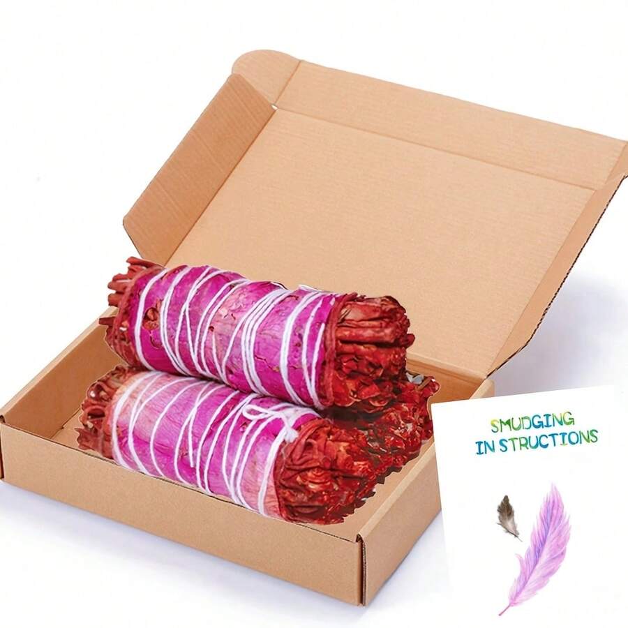 Incenso de Sálvia Sangue de Dragão, Tamanho 3,94 polegadas, Incenso de Sálvia para Limpeza Doméstica, Limpeza de Cristais, Presentes de Natal, Varetas Decorativas para Fumar
