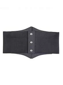 1 pièce Veste robe en PU pour femmes avec triple boucle, taille élastique, pour le quotidien et les vacances. Ceinture de corset serré pour femmes, gaine de taille pour amincir et contrôler les graisses abdominales - Multicolore - Voir 4